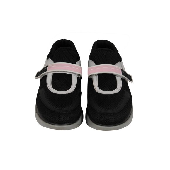 Prada Womens Cloudbust Sneakers US 8.5 EU 38.5 Pink Black White Nylon Trainers - Picture 2 of 11